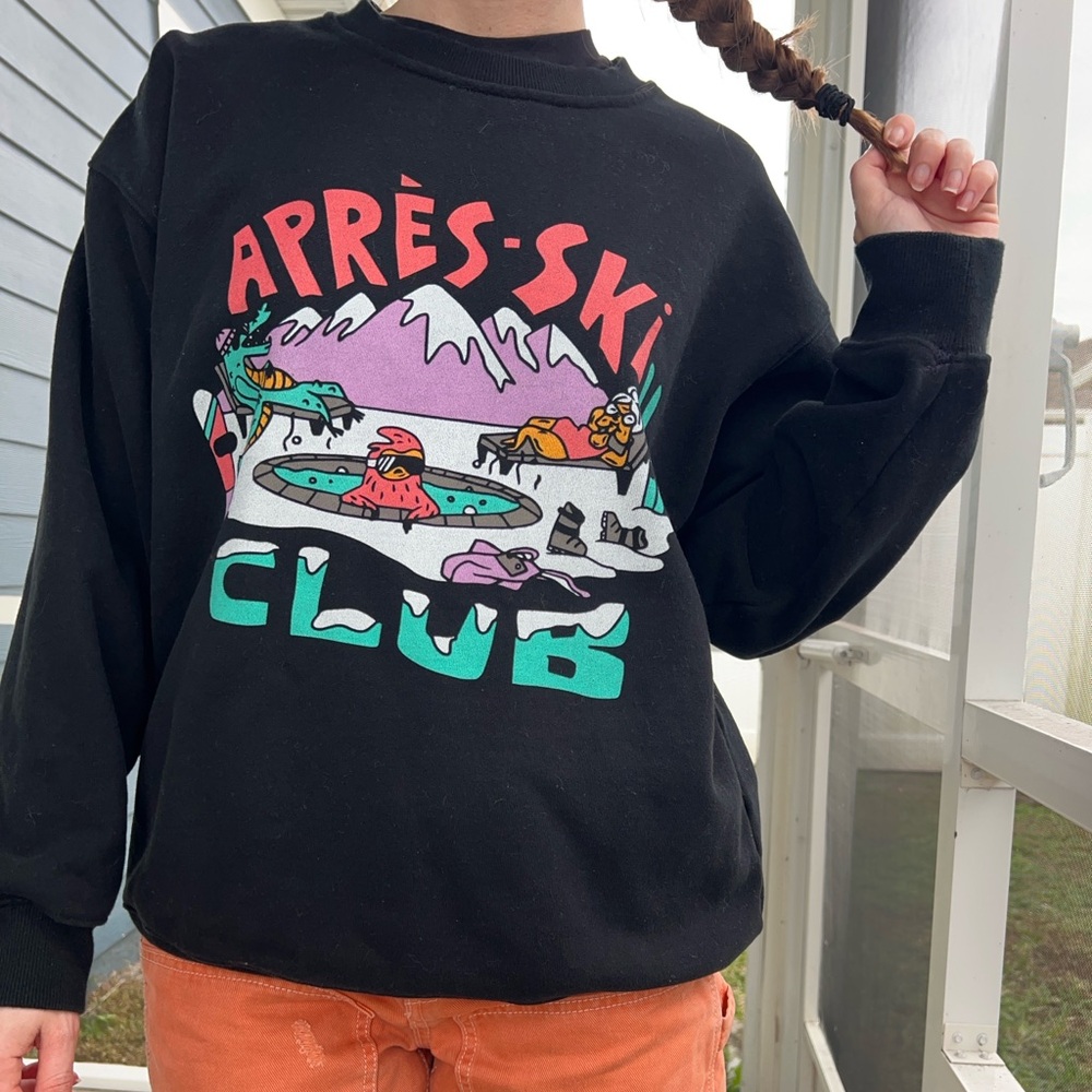 Après-Ski Club Black Sweatshirt